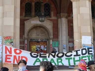 Estudantes da Universidade da Califórnia em LA protestam contra genocídio na Faixa de Gaza