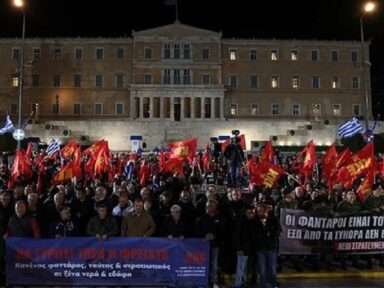 Milhares protestam em Atenas contra a visita do novo chefe da OTAN