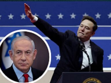 Criminoso de guerra Netanyahu sai em socorro a Elon Musk e sua saudação nazista