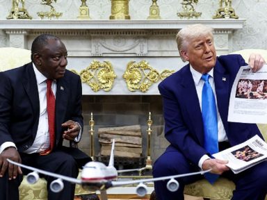 Presidente sul-africano desmente Trump, que usou vídeo falso para acusar “genocídio branco”