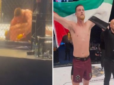 Lutador irlandês derrota israelense e grita “Palestina Livre” com apoio do público