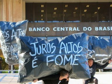 Entidades sociais fazem ato nesta terça contra “bolsa-banqueiro” dos juros altos
