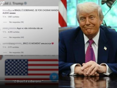 Trump tenta censurar, mas fracassa e brasileiros voltam a inundar seu perfil: ‘não nos curvaremos’