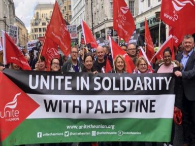 O maior sindicato do Reino Unido aprova boicote de armas a Israel