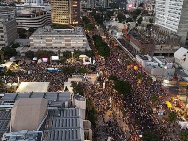 2,5 milhões param Israel contra solução final de Netanyahu